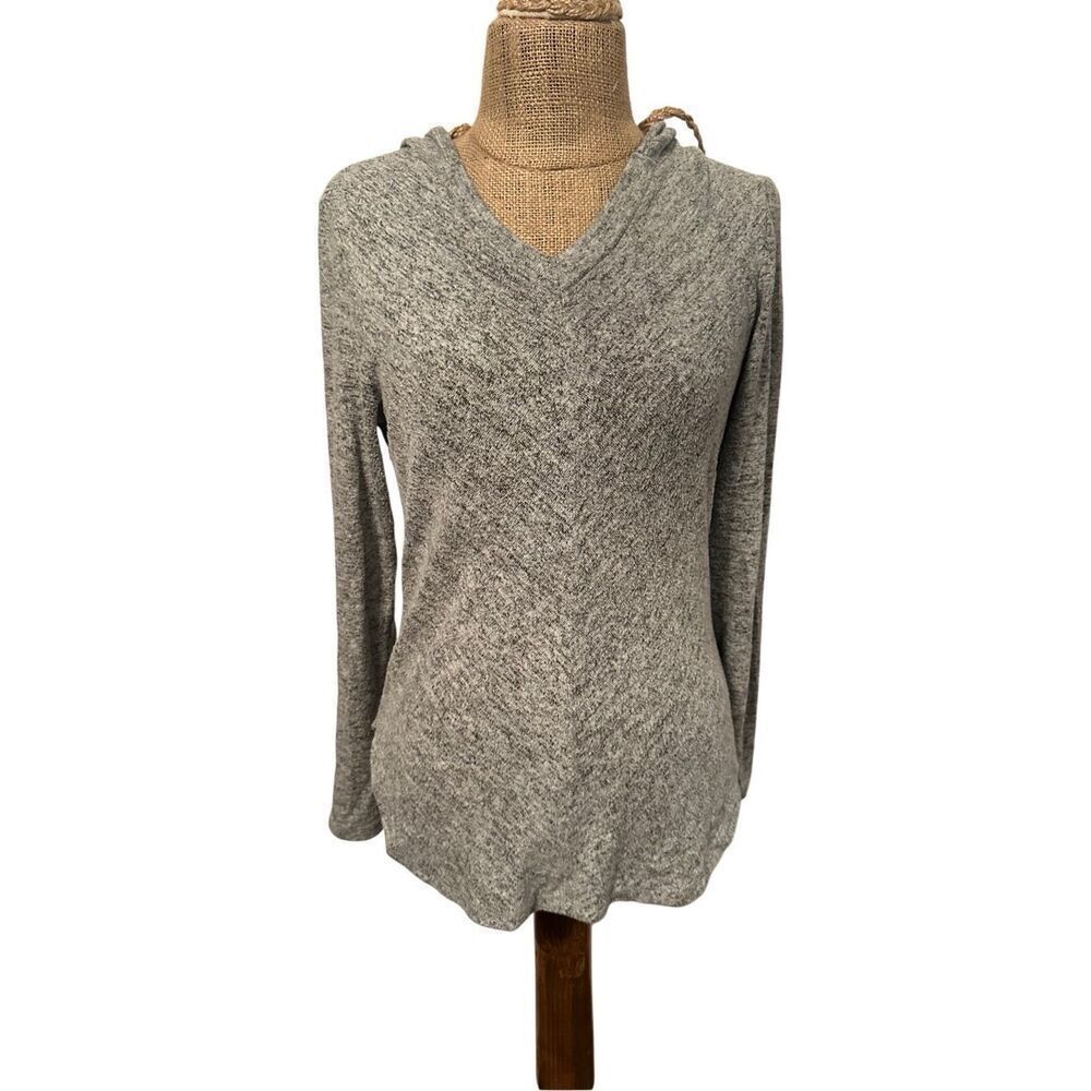 Bobeau hoodie brushed fabric sweatshirt sz XS grey